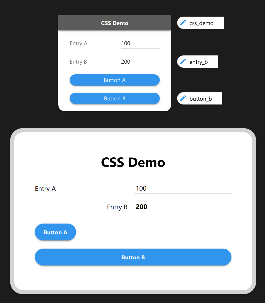 Editing CSS styles in UI Drafter.